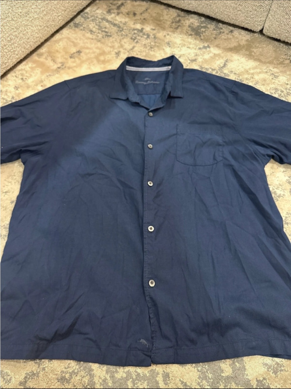 Tommy Bahama Men's Short-Sleeve Button-Up Shirt - Navy